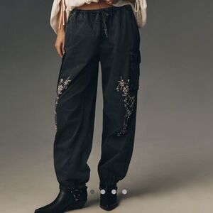 Anthropologie Crystal Embellished Balloon Pants